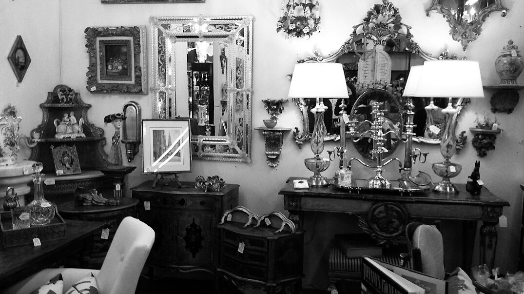 mysterious antique shop interior